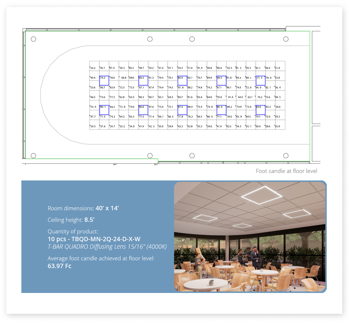 Lighting Layouts T-BAR QUADRO 1